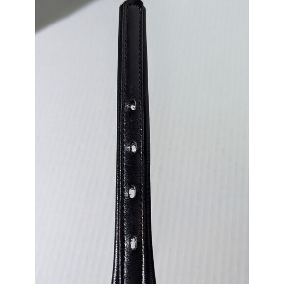 Tony Lama black leather belt, silver buckle made in the USA size 28 waist - Picture 7 of 7